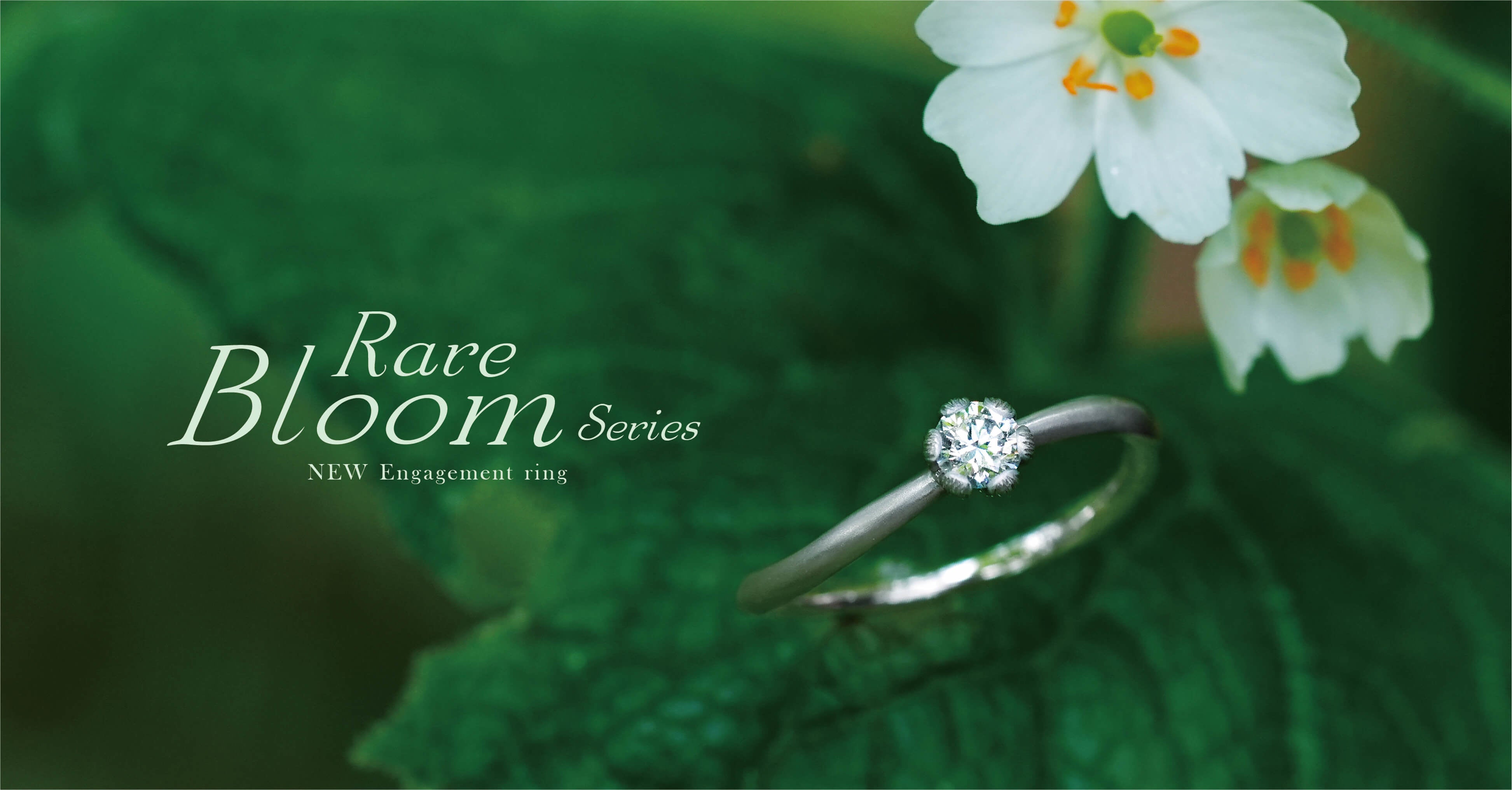 日本に咲く希少植物の可憐な花々をモチーフにした婚約指輪「Rare Bloom Series(レアブルームシリーズ)」が新登場