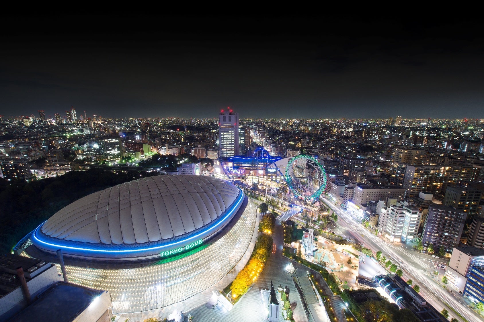 客室から見える絶景！東京ドームシティの夜景イメージ