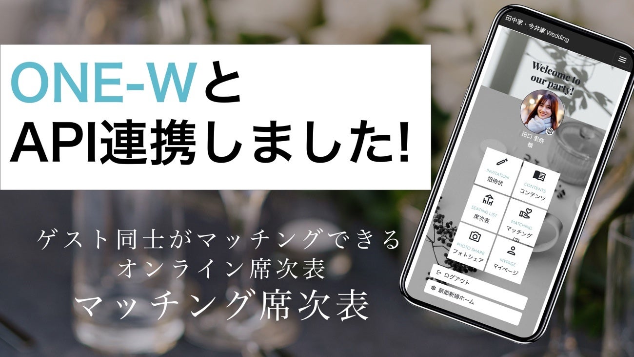 「マッチング席次表」がPIEM株式会社の「ONE-W」とAPI連携しました