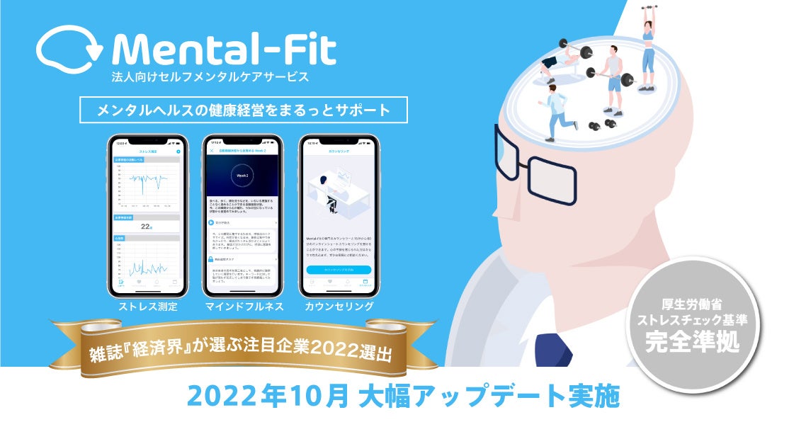 組織のレジリエンスを高める法人向けセルフメンタルケア「Mental-Fit」が大幅アップデートを実施