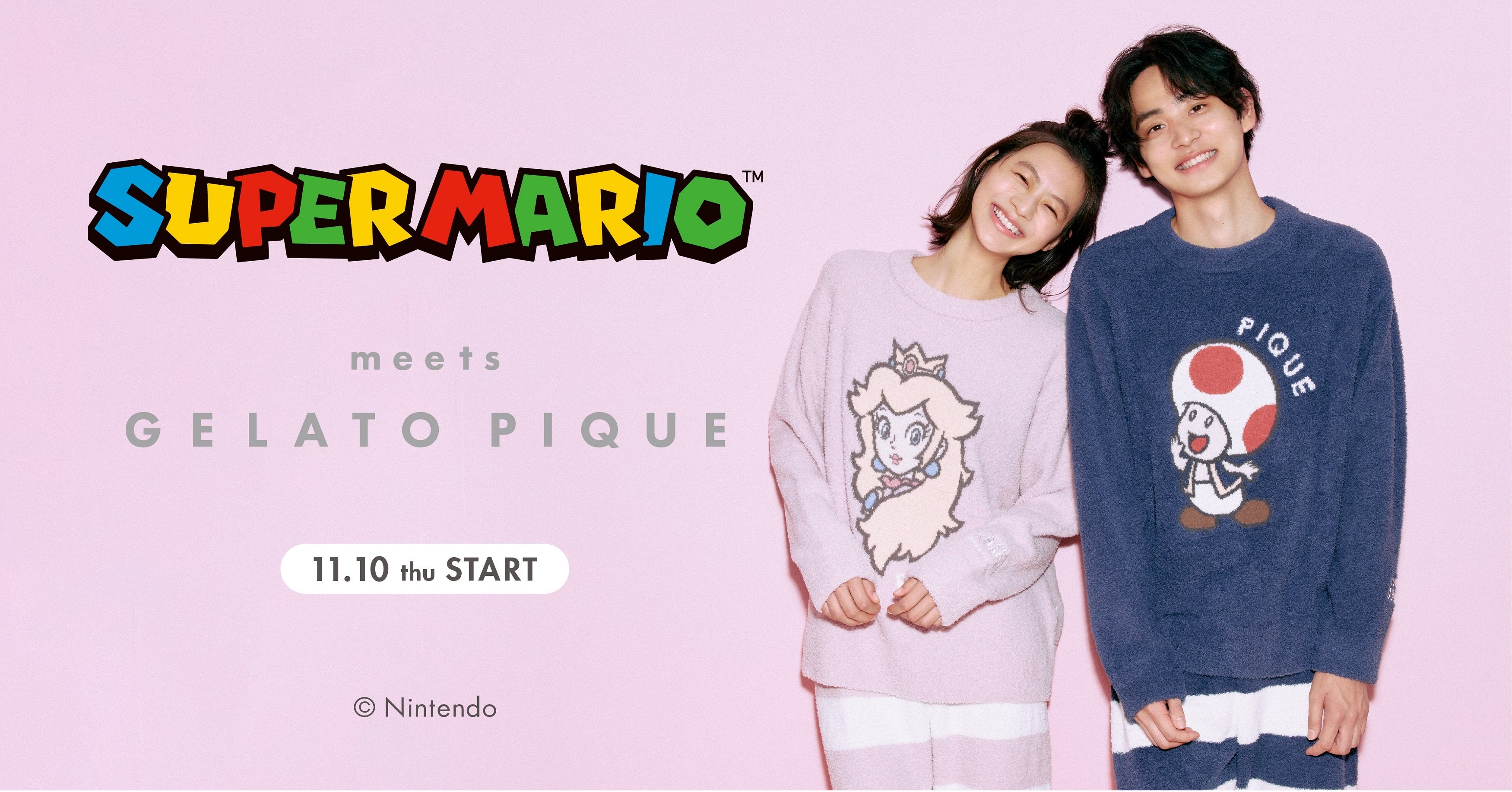 「SUPER MARIO meets GELATO PIQUE 」の第 3 弾として”ハッピーマリオホームコレクション”を発売！