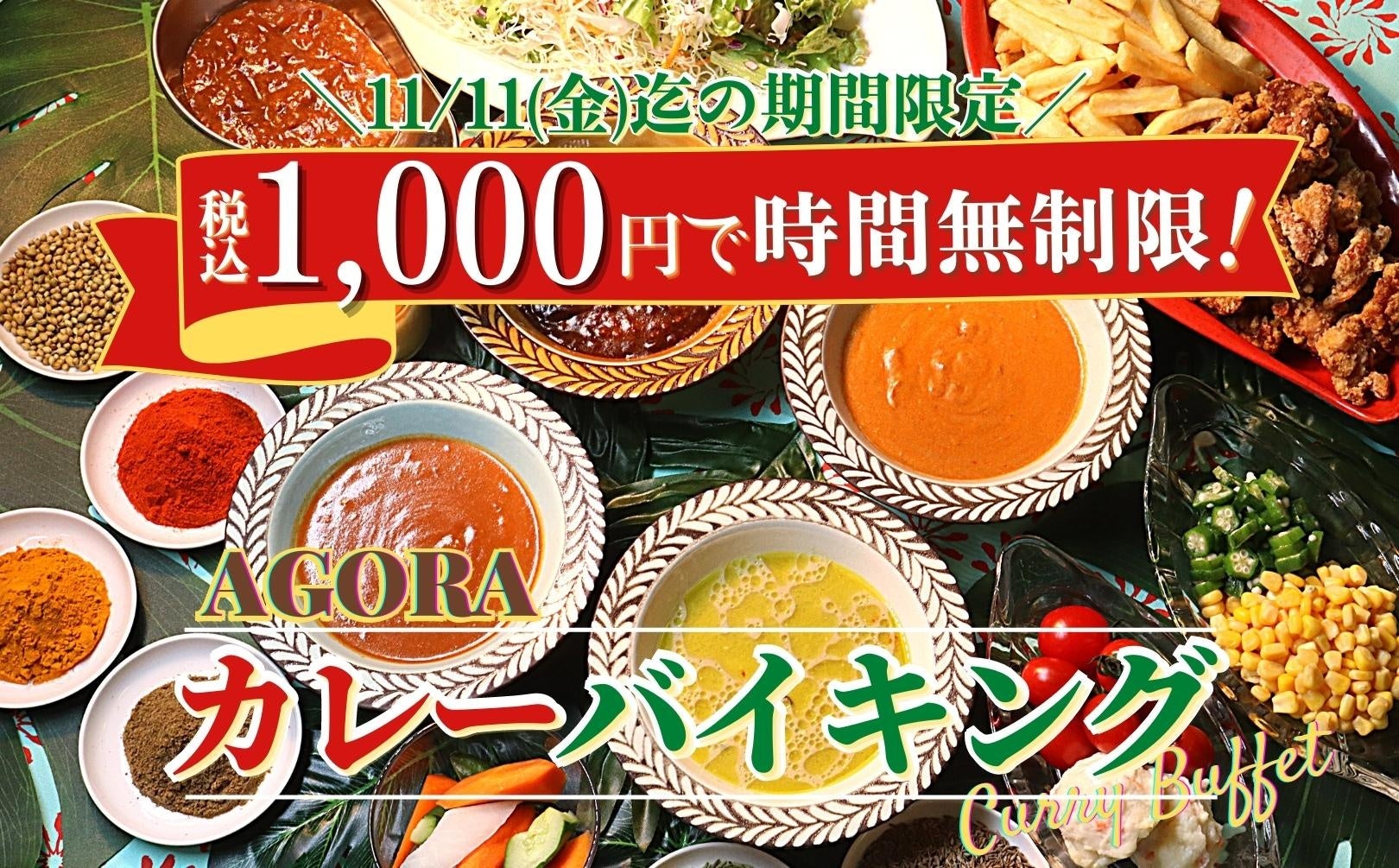 【🍛税込1,000円🍛時間無制限🍛】新宿駅近！カレーが更に美味しくなった“AGORAエステック情報ビル”『カレーバイキング』45分間コースが11/11(金)迄『時間無制限』でご利用いただけます！