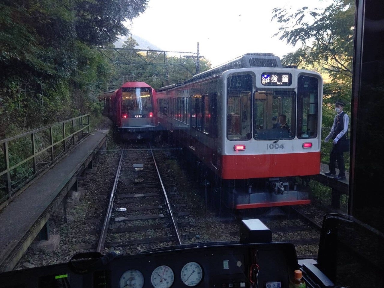 出山信号場イメージ（車内から）