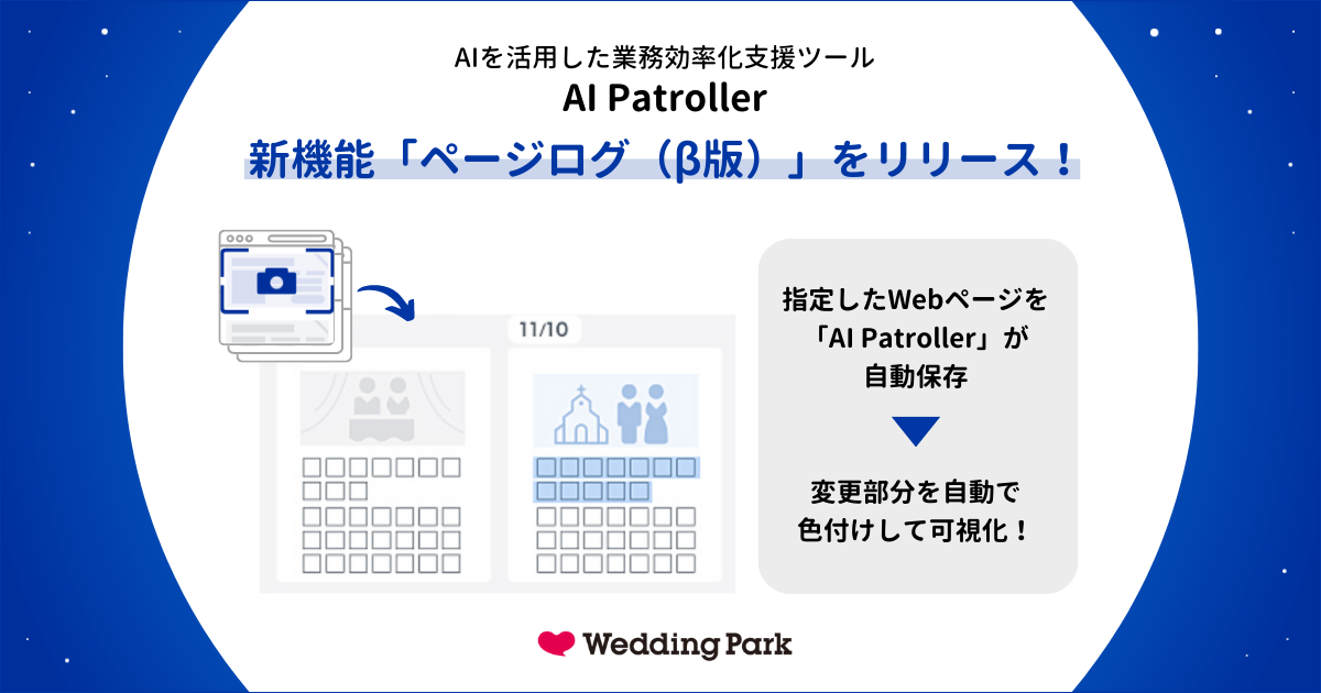 AIを活用した業務効率化支援ツール「AI Patroller」、画像やテキストの変更点を可視化する新機能「ページログ（β版）」をリリース