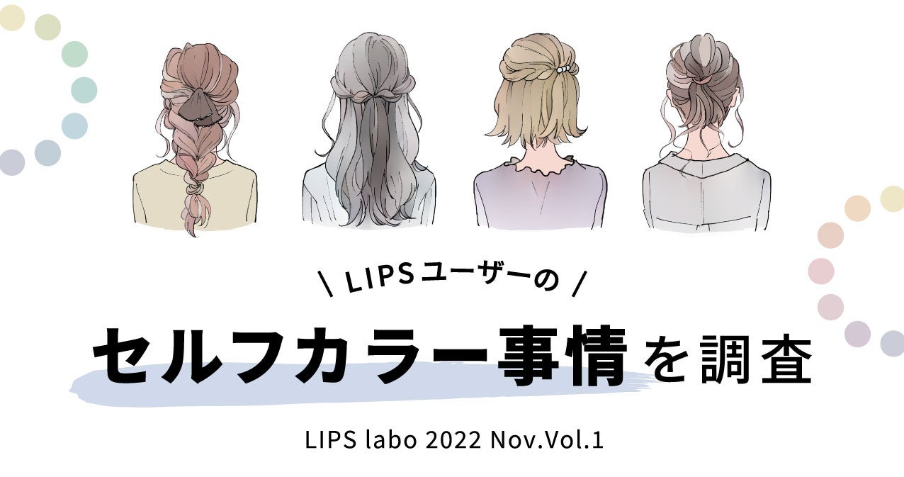 【LIPS labo】1年以内に”自分で”ヘアカラーした人は約4割。これからのセルフカラー剤を選ぶ決め手を調査【2022年11月1号】