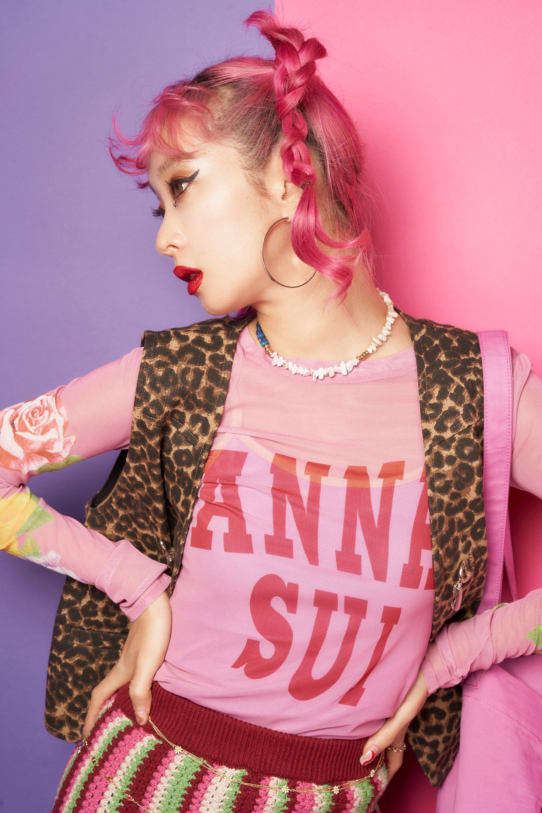 ANNA SUI メッシュフィットトップス