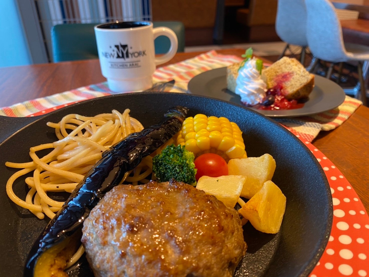 【一宮市・稲沢市エリア】見せるだけクーポン！ライス大盛りサービス！ハンバーグ・パスタ・チーズカレー・ベネディクトが人気のお店ニューヨークキッチンアライリーフウォーク稲沢