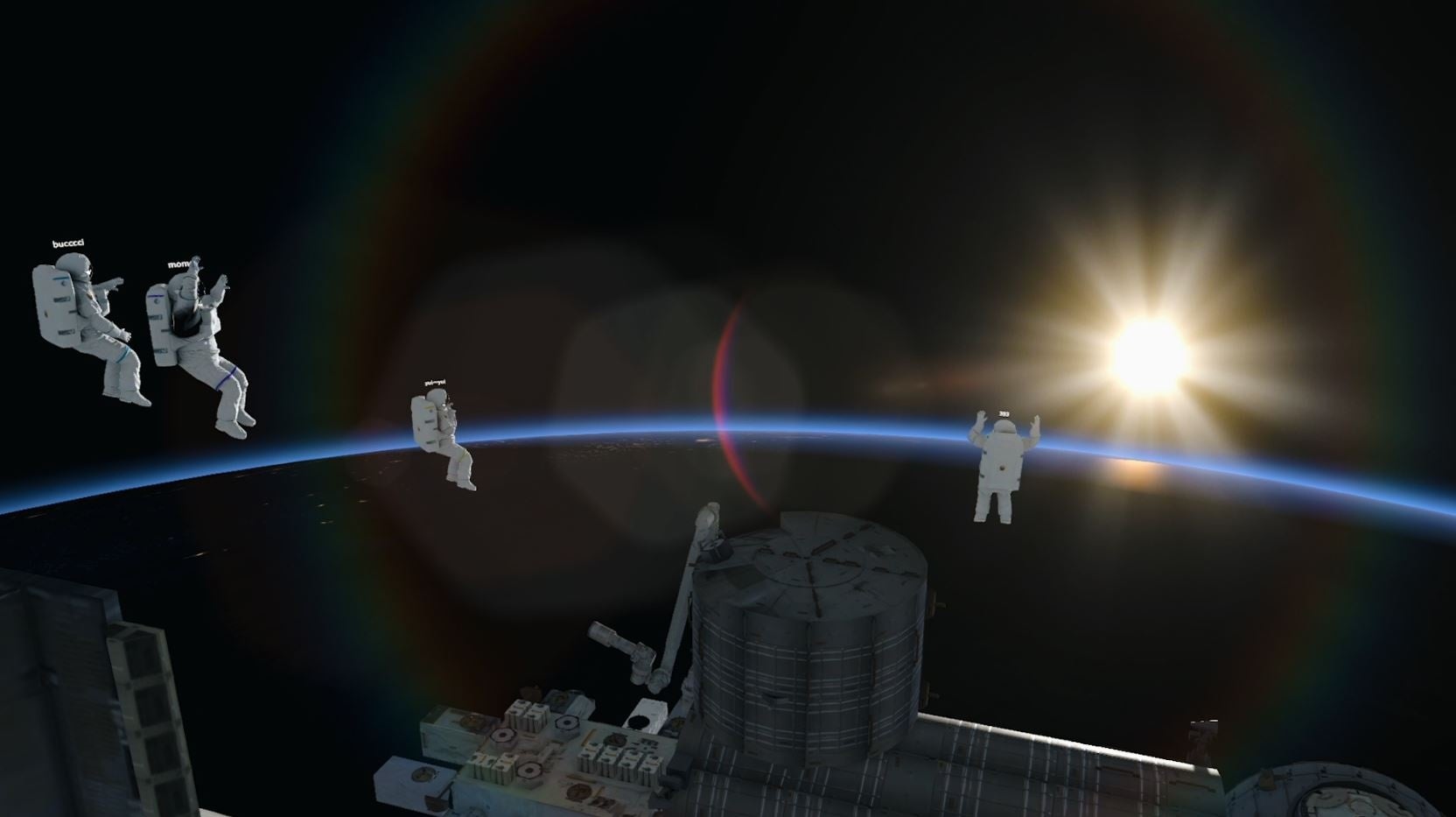 宇宙の日の出 メタバース体験画像