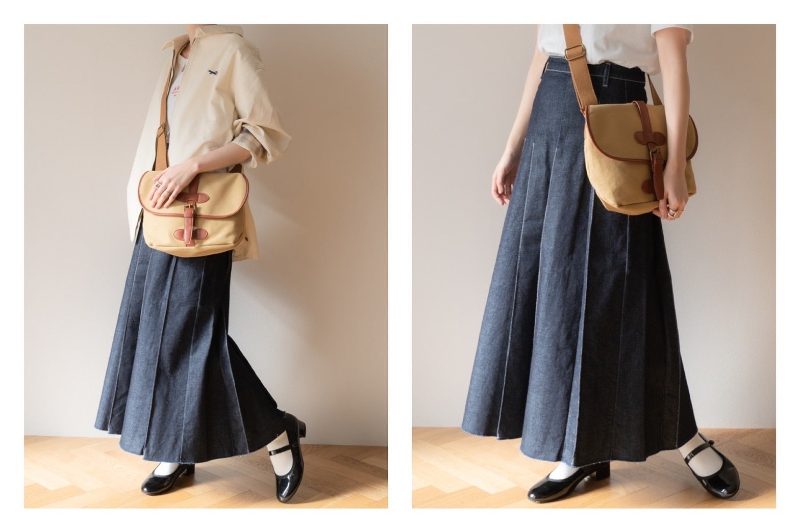 WIDE PLEATS SKIRT ¥13,970