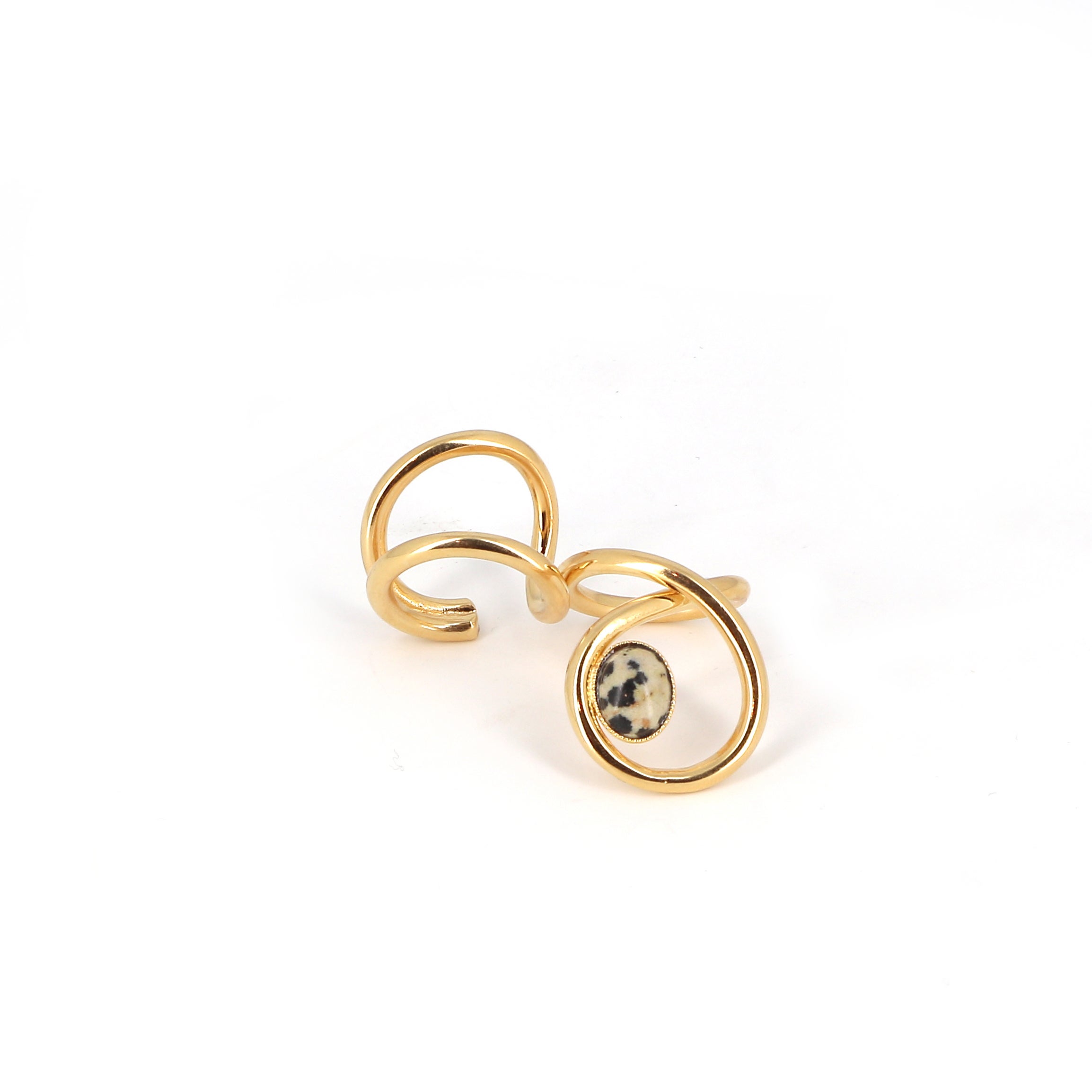 LOUISE Double Ring(ダルメシアンジャスパー)¥30,800