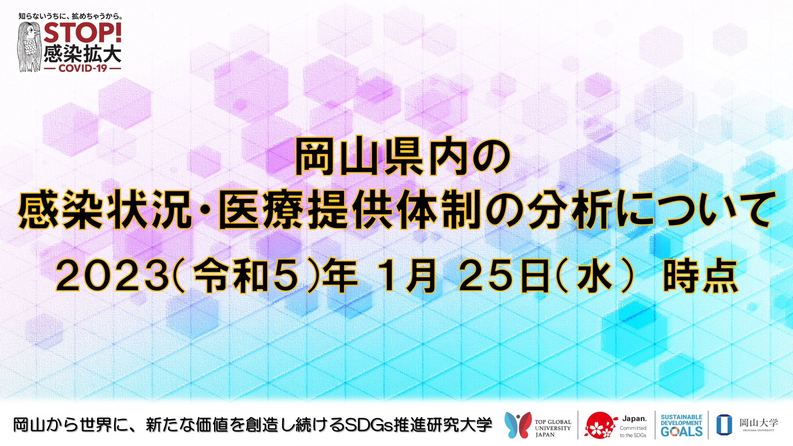 【岡山大学】岡山県内の感染状況・医療提供体制の分析について（2023年1月25日時点）