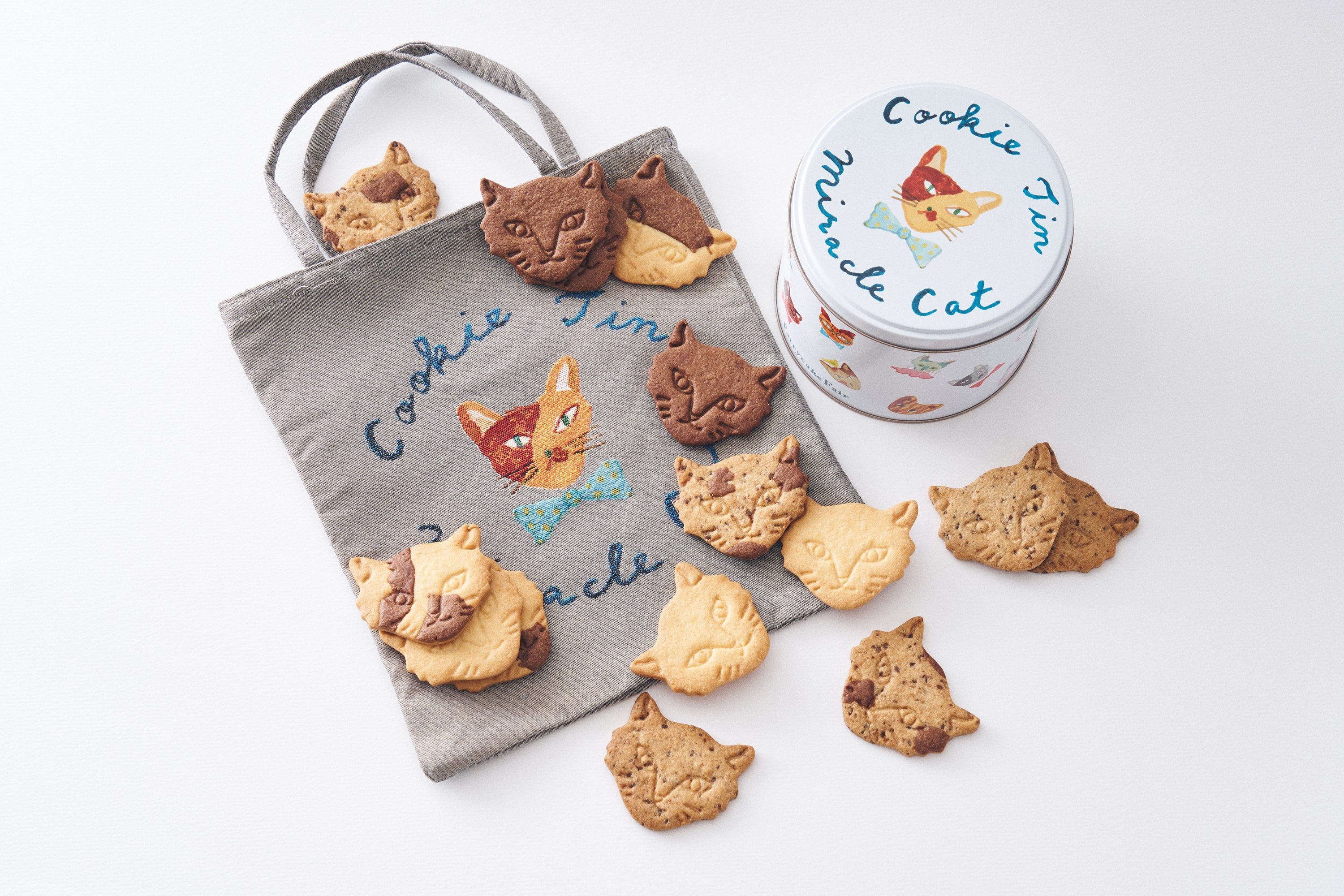 ネコトートバッグ＆Miracle Cat Cookie Tin（“神様のいたずら”ネコクッキー缶）