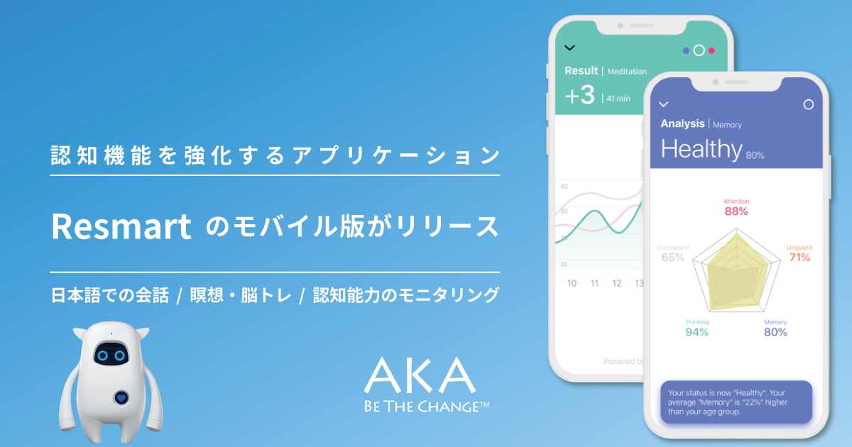 認知能力の強化・認知症予防を期待できるモバイルアプリケーション「ReSmart（リスマート）」を開発・リリース