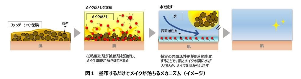 塗り広げてすすぐだけで汚れを落とせる新しい洗浄技術を開発