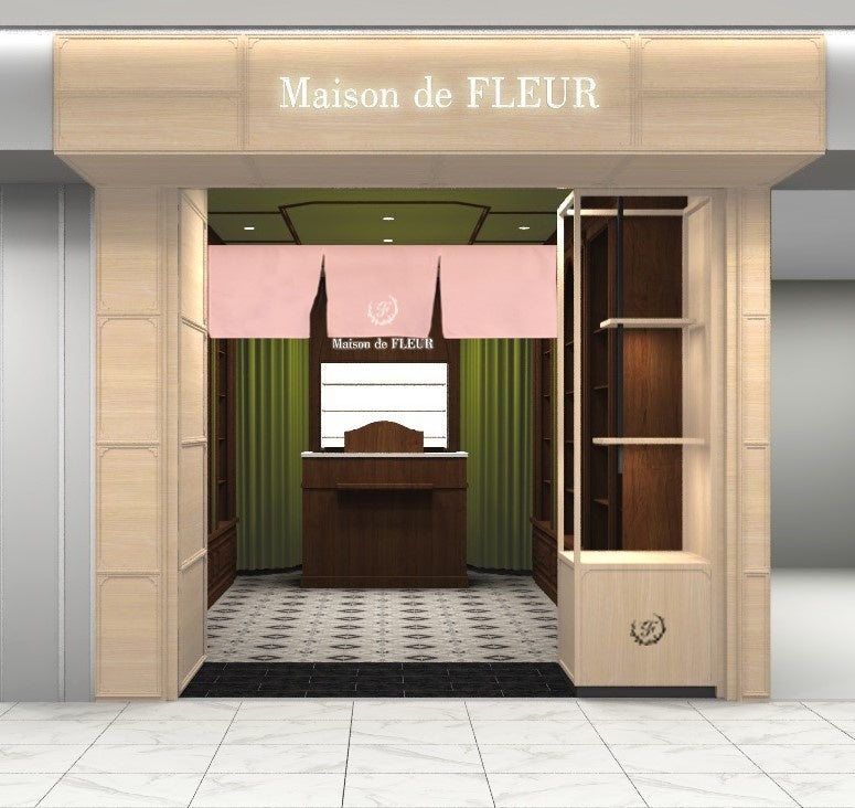 Maison de FLEUR 京都ポルタ店 3月17日(金)にリニューアルオープン・ピンクの暖簾や白木格子など和を取り入れた特別仕様の店舗