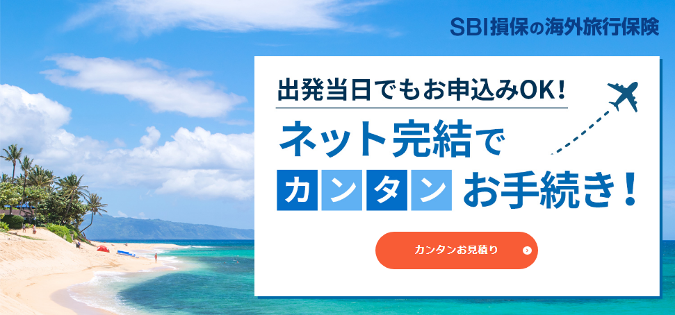 SBI損保、新しい時代のニーズ・リスクに対応したインターネット専用保険「SBI損保の海外旅行保険」を販売開始