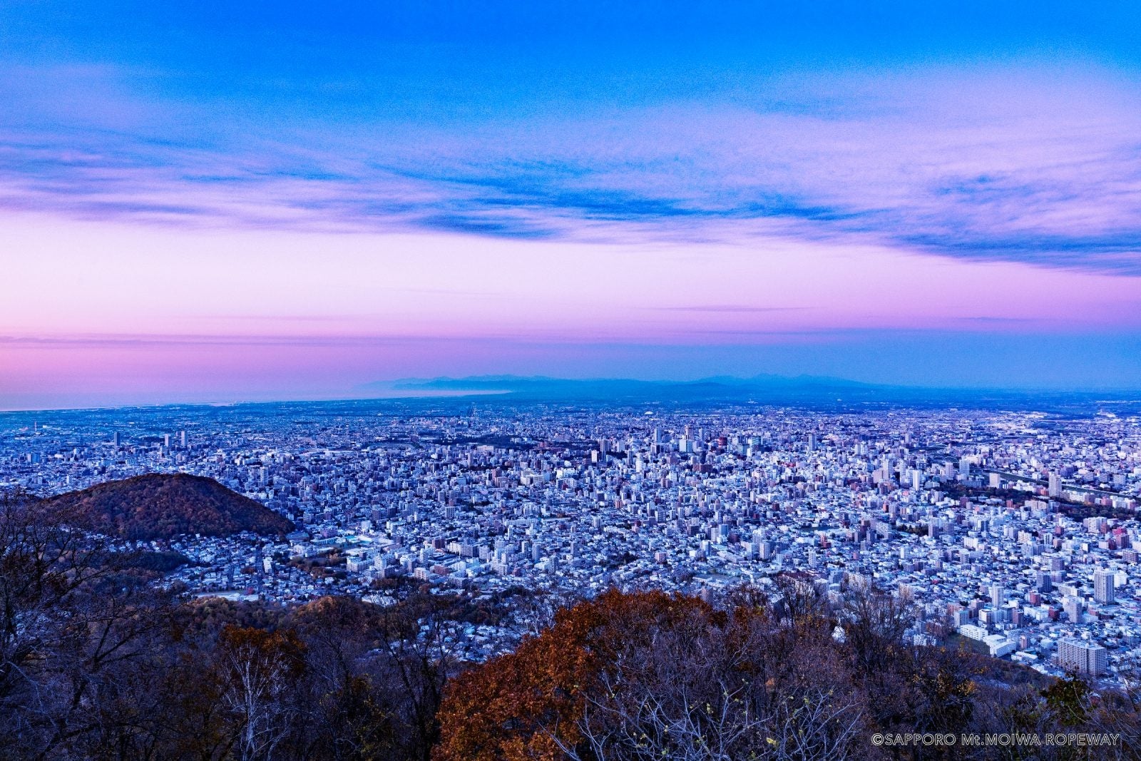 藻岩山山頂からの景色①マジックアワー