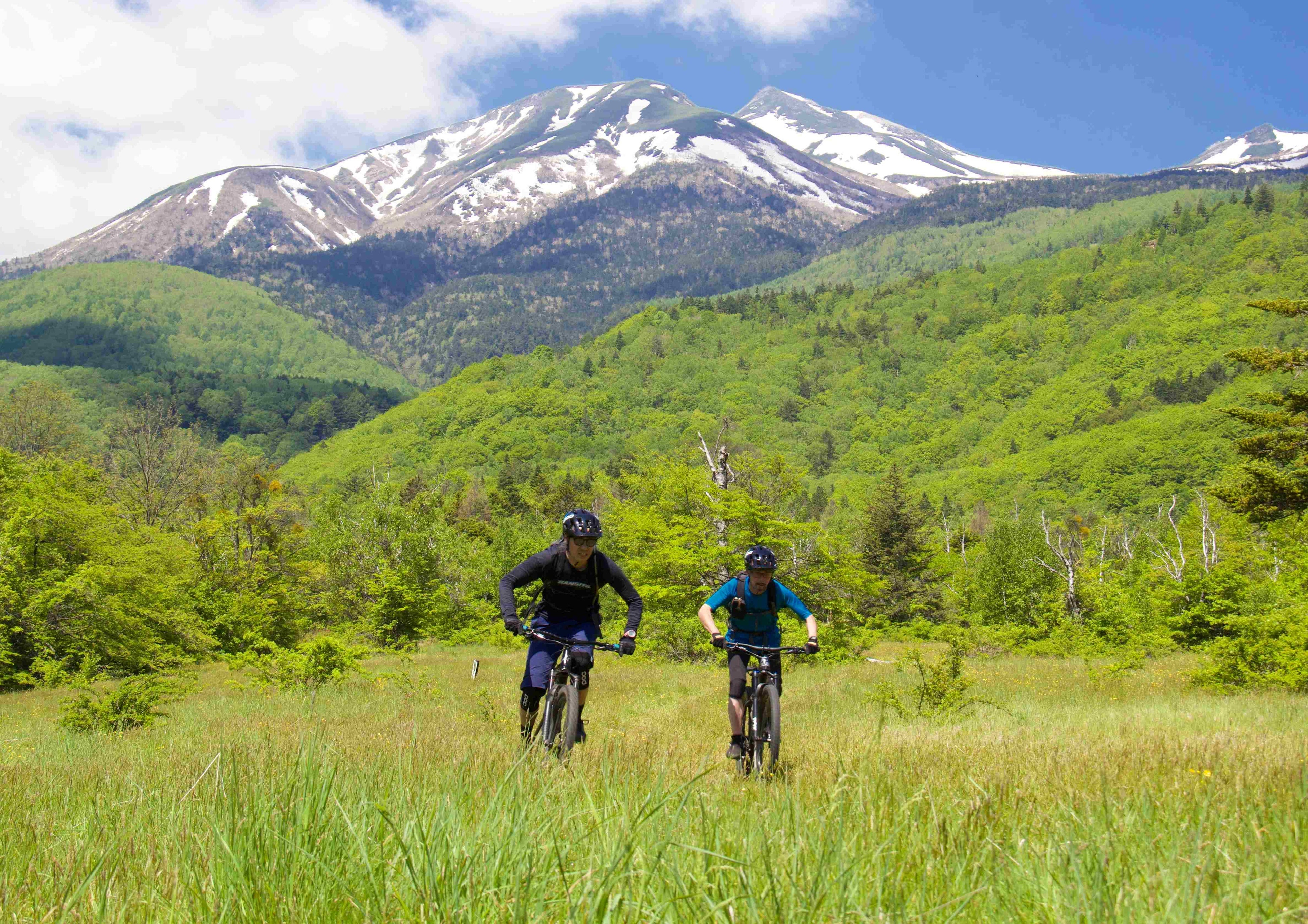 オフロード走行が可能なE-MTBを使用して、より簡単に乗鞍高原の自然を満喫できます