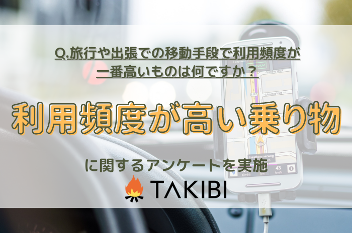 出張や旅行で利用頻度が高い移動手段、居住地域別で大きな違いが出る結果に！