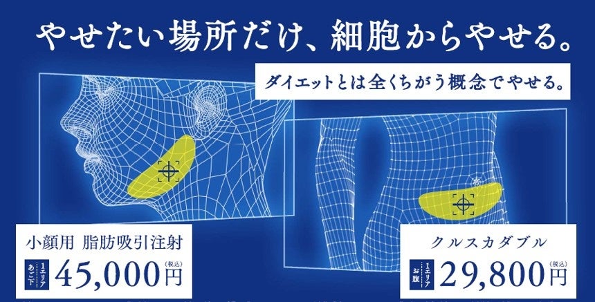 やせたい場所だけ 細胞から痩せる「小顔用 脂肪吸引注射」 – メディカルサイズダウンシリーズから新治療が登場｜