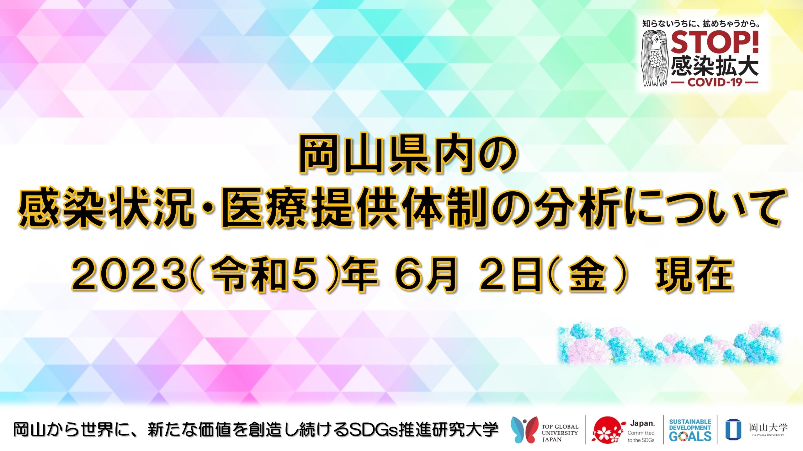 【岡山大学】岡山県内の感染状況・医療提供体制の分析について（2023年6月2日現在）