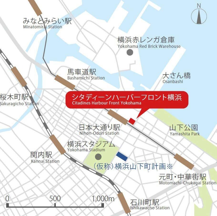 シタディーンハーバーフロント横浜_位置図