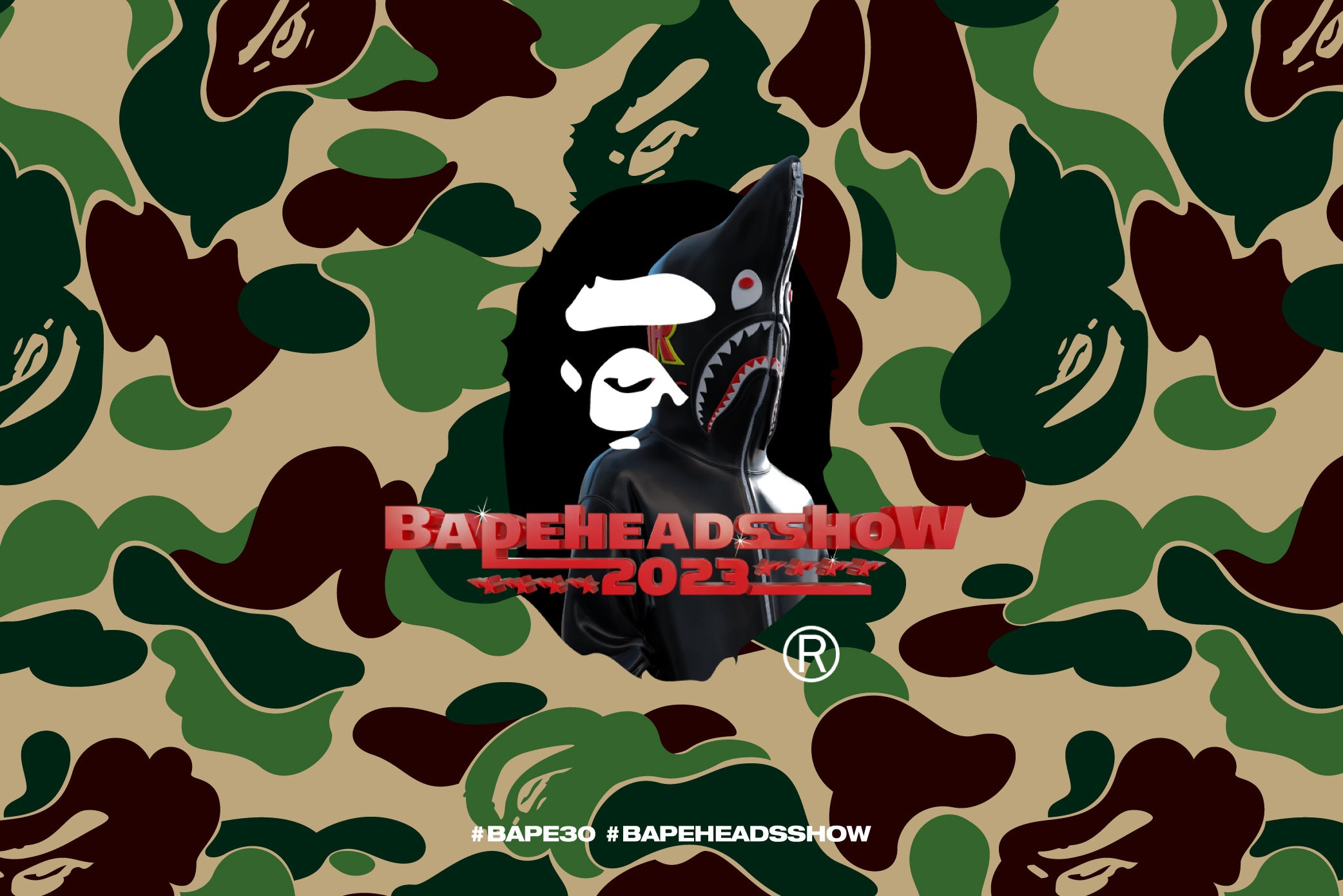 A BATHING APE® 30周年記念イベント「BAPE HEADS SHOW」BAPE®が4つのサブブランドと共にステージで2023年秋冬コレクションを発表