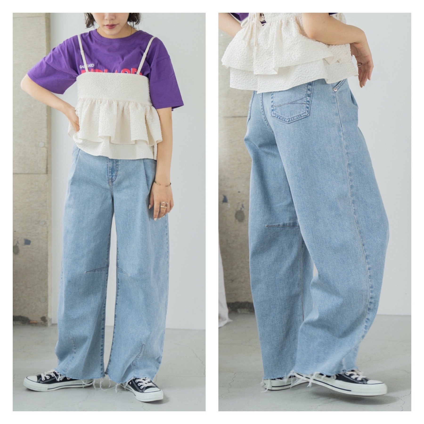 TUCK CURVE WIDE DENIM ¥13,750