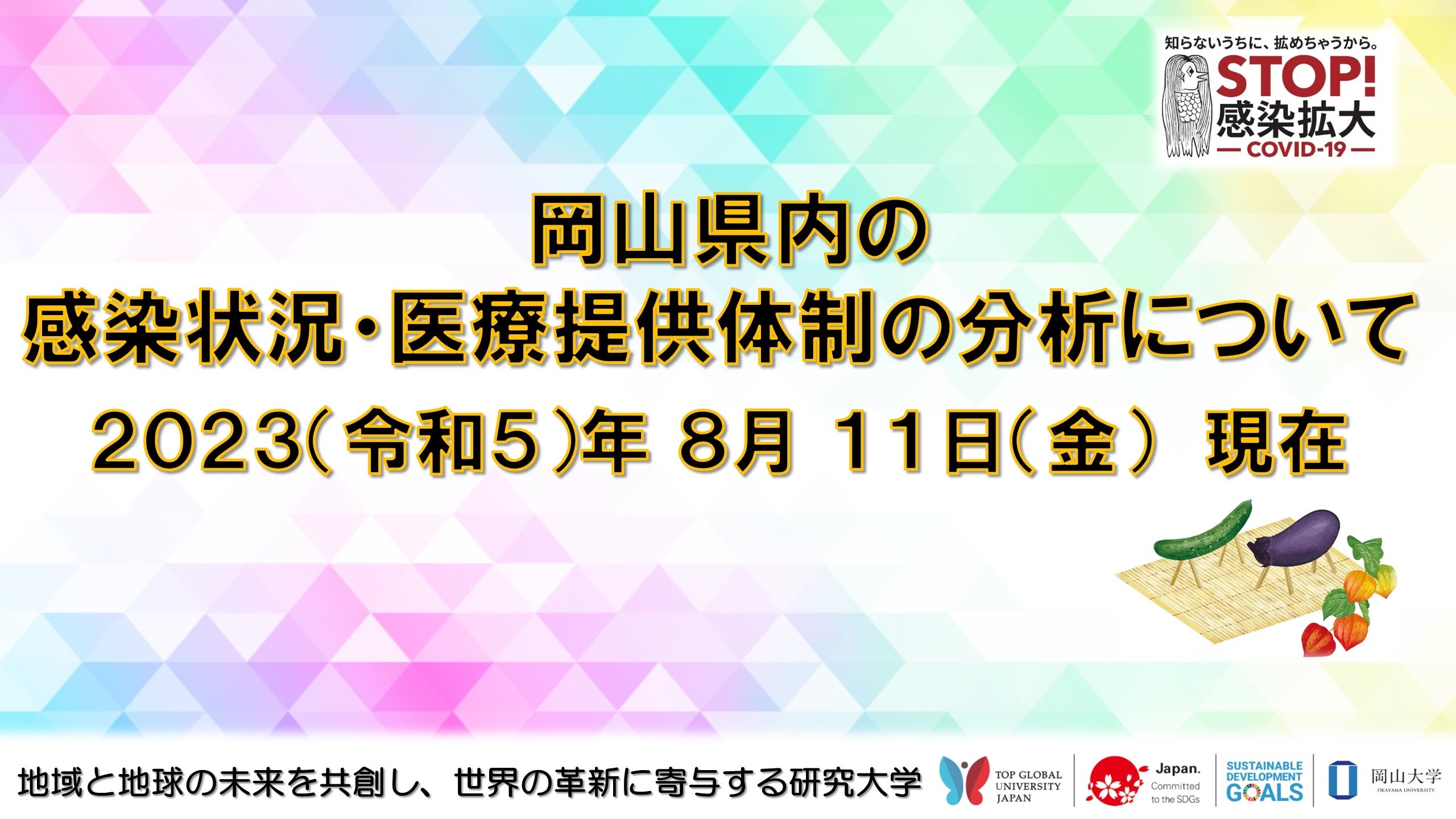 【岡山大学】岡山県内の感染状況・医療提供体制の分析について（2023年8月11日現在）