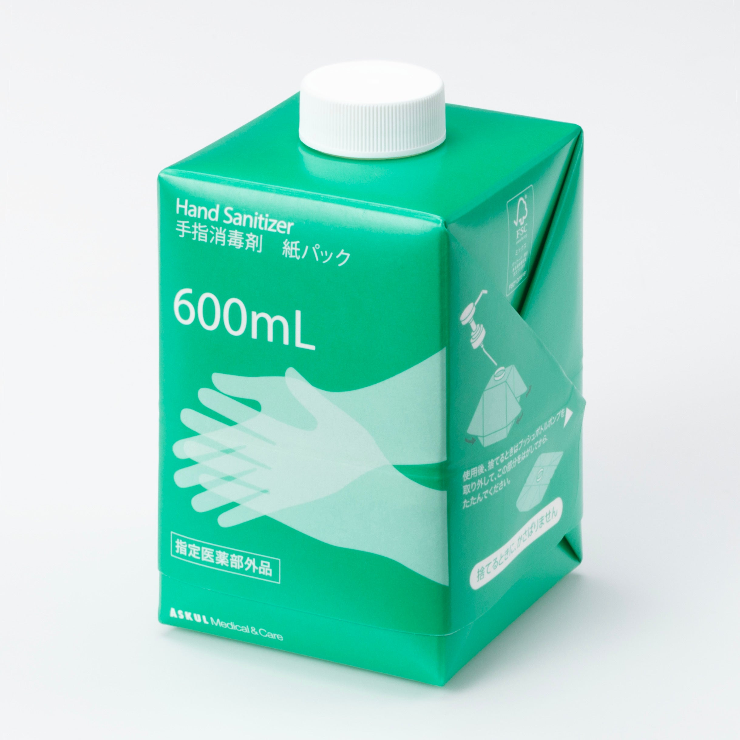 手指消毒剤　紙パック　付替　600ml