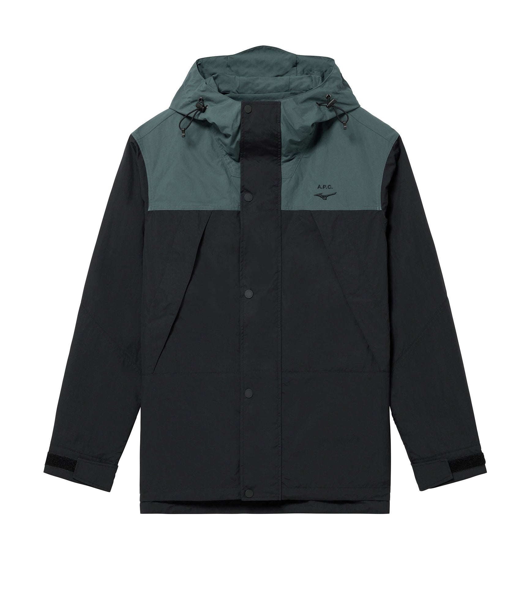 PARKA MONTAGNE_ブラック x グリーン_38,500円