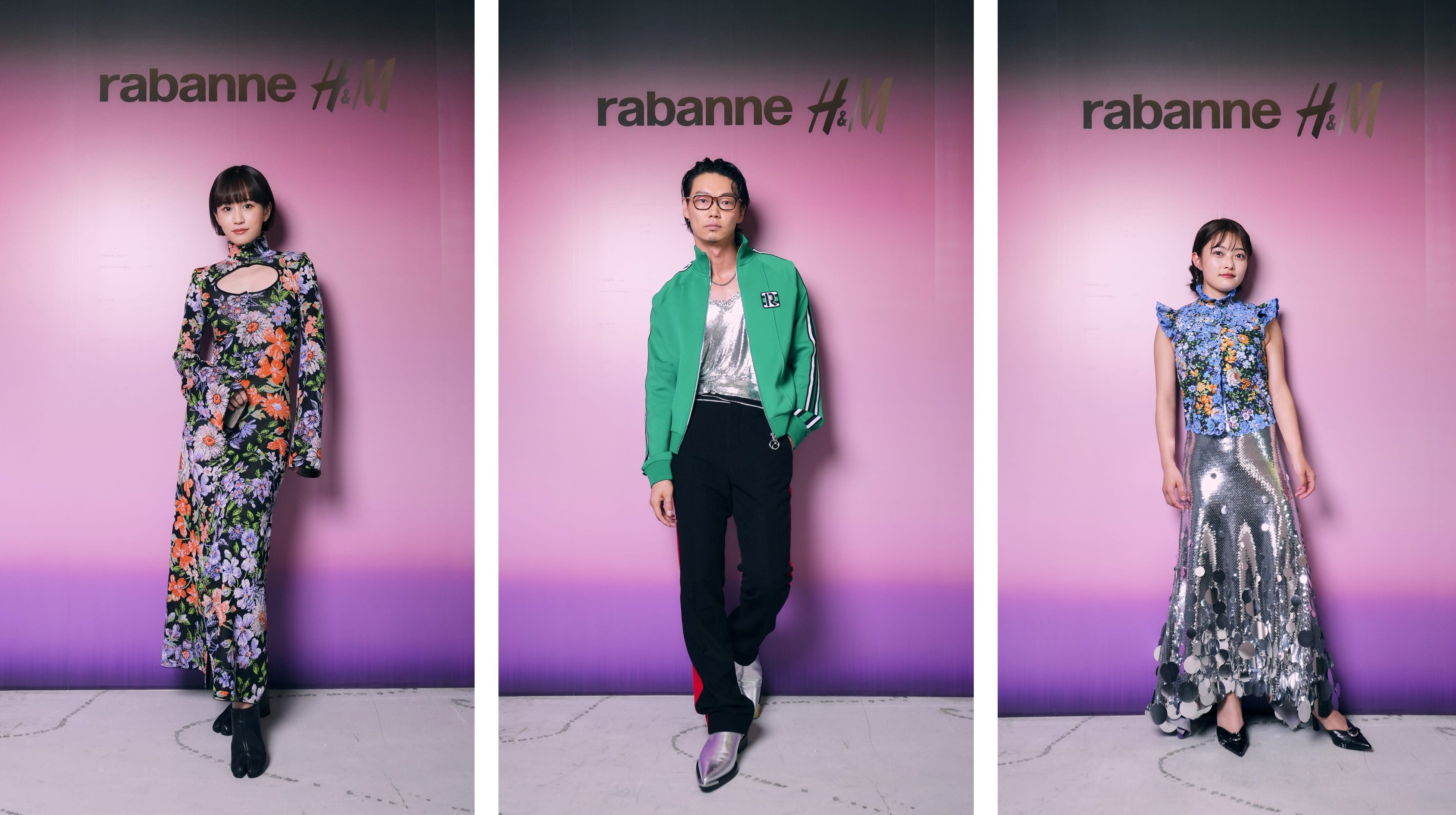 H&M 2023年 デザイナー・コラボレーション 「rabanne H&M（ラバンヌ エイチ・アンド・エム）」前田敦子 笠松将 井上咲楽