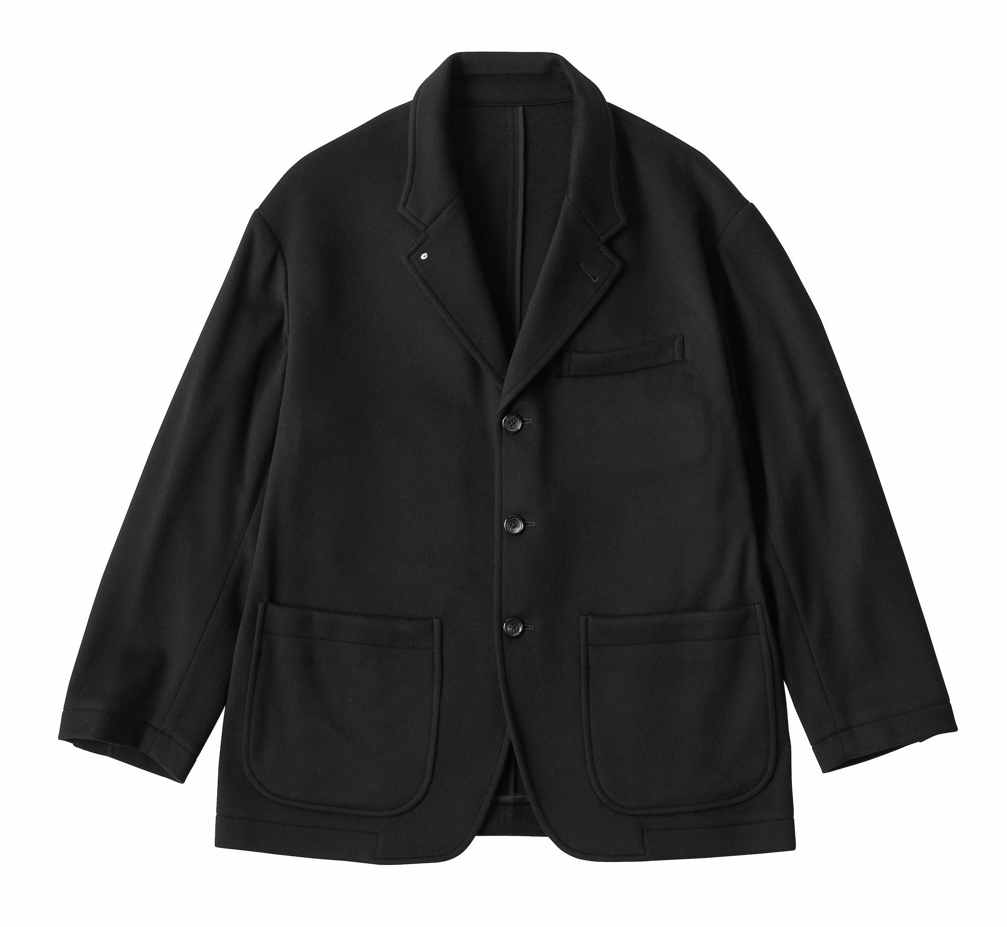 CASHMERE TAILORED JACKET W／PLUTINUM CHARM（BABY CASH）　／COLOR：BLACK／SIZE：XS,S,M,L,XL,XXL／¥236,500