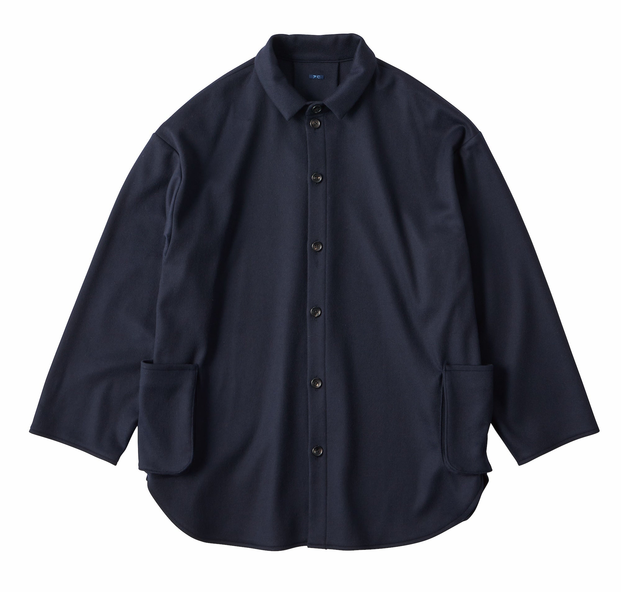 CASHMERE SHIRT JACKET（BABY CASH）　／COLOR：NAVY／SIZE：1,2,3,4／¥165,000