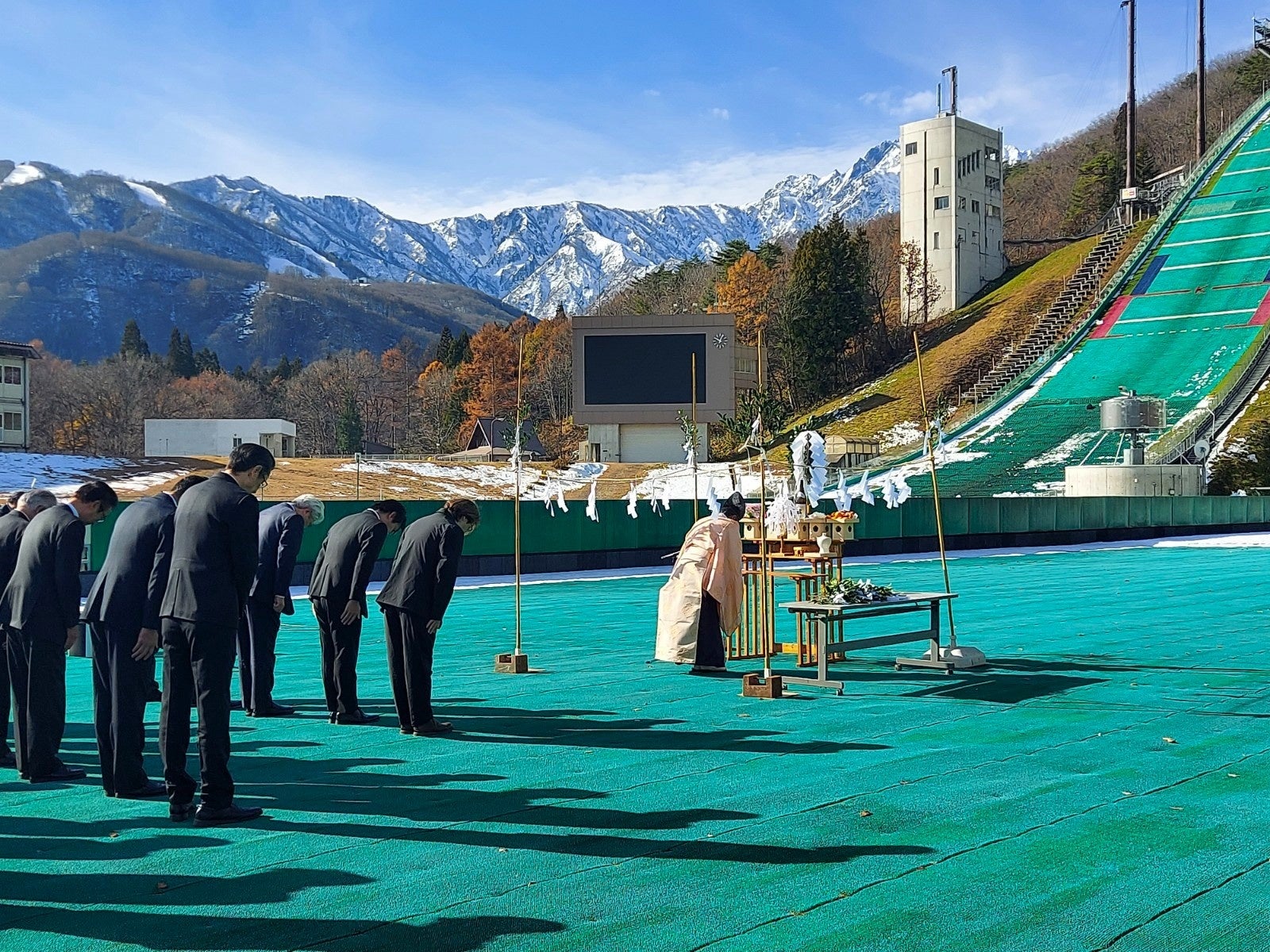 白馬村５スキー場合同で安全祈願祭