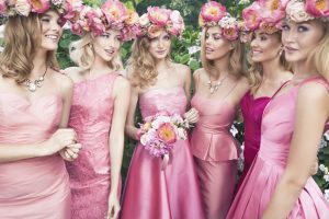 pink-color-bridesmaids-latest-2014-tiaras