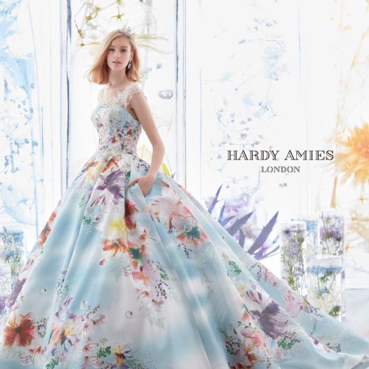 送料無料 非冷凍品同梱不可 【カラードレス】HARDY AMIES(ハーディ