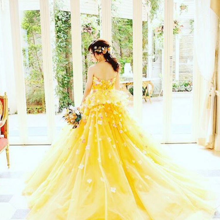 THE HANY カラードレス イエロー 黄色 オレンジ ザハニー アレット