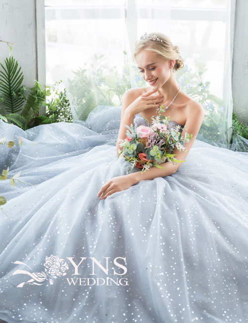 YNSWEDDINGYNS WEDDING★LaVenie Collection★水色のドレス★