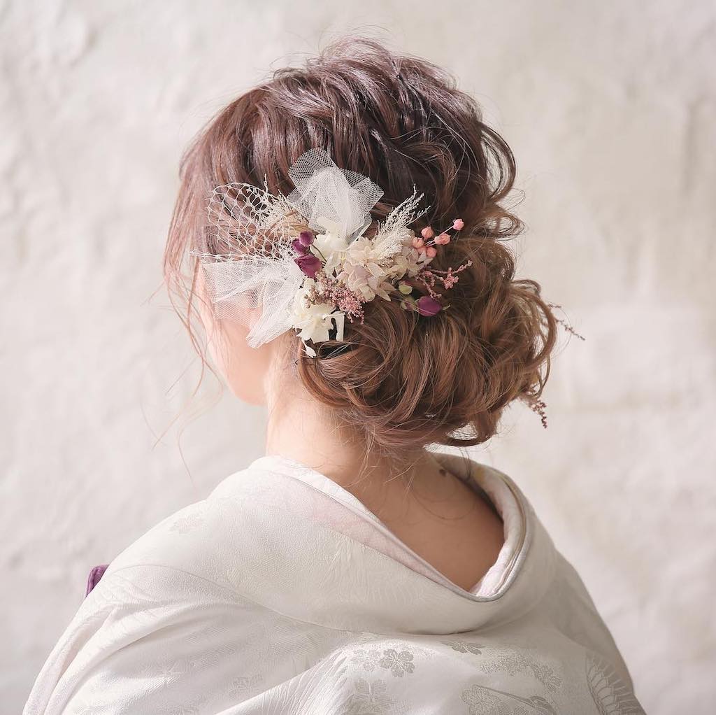 イマドキ和装ヘア特集 オシャレで個性的な花嫁さまに必見です Instagramから参考にしてみましょう Dressy ドレシー ウェディングドレスの魔法に Byプラコレ