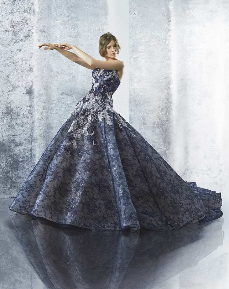 JOVANI SALE 美スタイルウエーブカット カクテルドレスネイビー anezka Aラインドレス ネイビー S M L XL XXL 結婚式 大きい