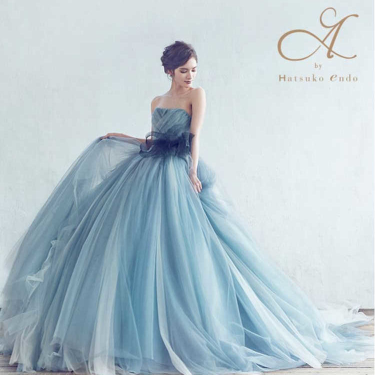 高評価 ネイビー 高品質 花柄 ドレス 前撮り 結婚式 二次会 カラードレス 青 M 紺 ドレス Alrc Asia