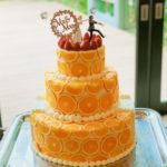 明るく元気なイメージに＊オレンジを使ったウェディングケーキがトレンド*
