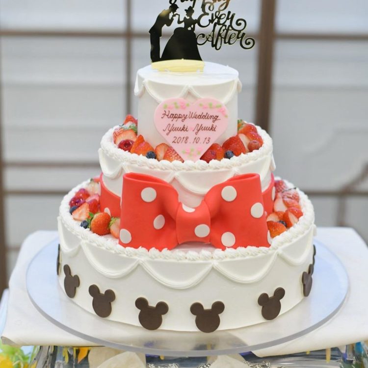 ケーキトッパー　結婚式　ウエディングケーキ　クレイケーキ　ローズゴールド