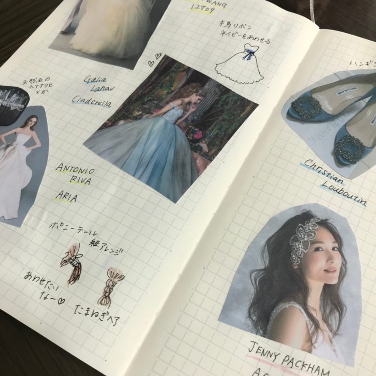 基本のウェディングノートの作り方とおすすめノート 山梨 Dressy ドレシー ウェディングドレスの魔法に Byプラコレ