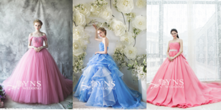 ＹＮＳ♡カラードレス♡ おうちで試着もできるYNSWEDDINGの2020年新作カラードレス | DRESSY