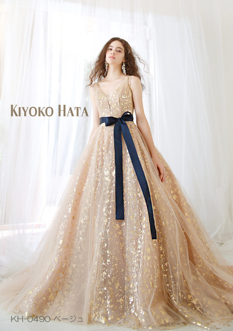 花が散りばめられた綺麗なドレス☆ 👗 @topwedding1121 360度恋するドレス @kiyoko_hata KH-0556