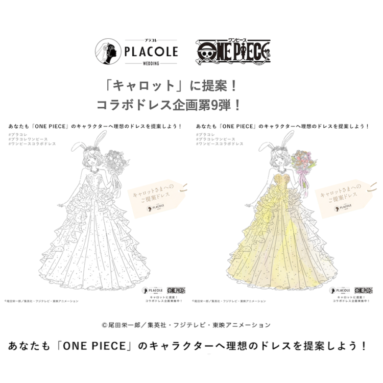 ドレスぬりえコンテスト第9弾！】PLACOLEから「ONE PIECE」の