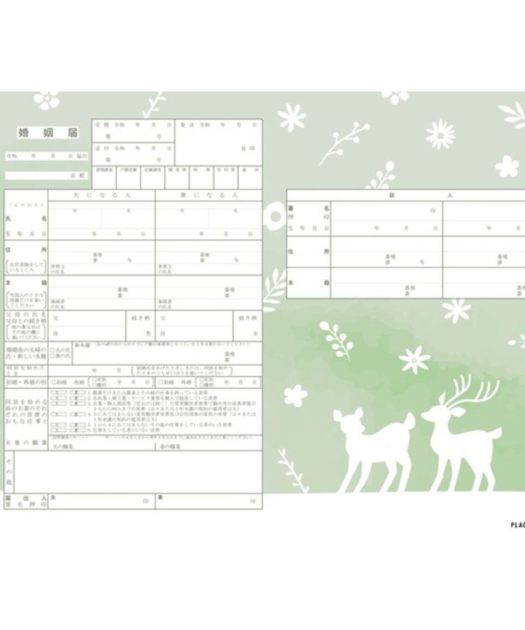 奈良 オリジナル婚姻届