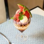 【エンポリオ アルマーニ カフェ】エンポリオ アルマーニ カフェより暑い夏にぴったりの「スイカとプラムのモヒートパフェ」が７月限定で登場！